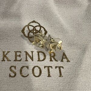 Kendra Scott Gold and Silver Crystal Stud Earrings